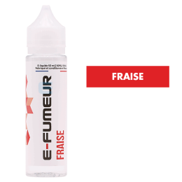 E-liquide Fraise 50 mL - E-FUMEUR