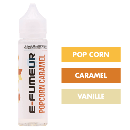 E-liquide Popcorn Caramel 50 mL - E-FUMEUR