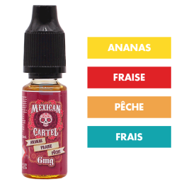 E-liquide Ananas Fraise Pêche 10 mL - Mexican Cartel