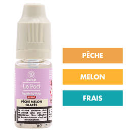 E-liquide Pêche Melon Glacés 10 mL - Pulp Le Pod