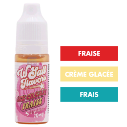 E-liquide Ice Cream Fraise 10 mL - Wsalt (Liquideo)