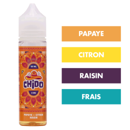 E-liquide Papaye Citron Raisin 50 mL - Chido