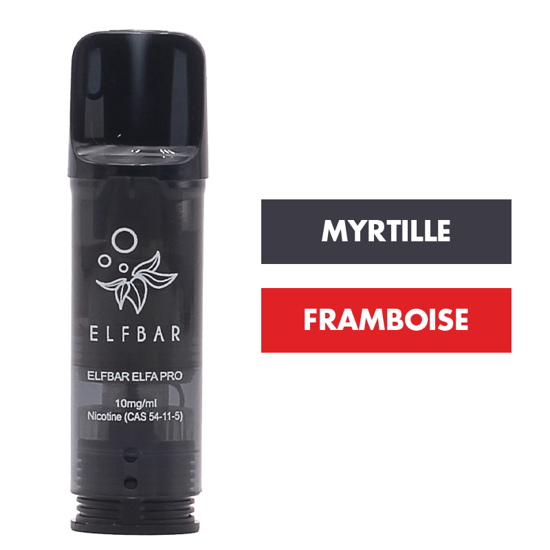 Cartouche Elfa Pro Myrtille Framboise Acidulées (x2) - Elfbar