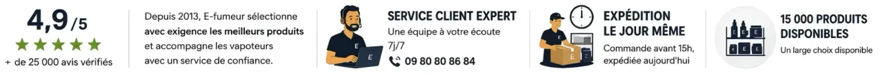 4,9 sur 5 avec plus de 25 000 avis vérifiés, service client expert 7j/7, expédition le jour même et 15 000 produits disponibles